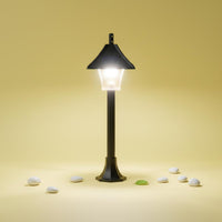 Decorative Design Mini Street Lamp Battery Operated Miniature Street Light Lightweight Small Scale LED Lamppost Pre-Wired for Children, Bedroom, Desktop