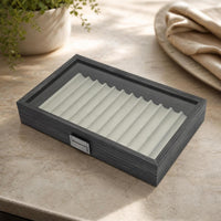 Pen Display Box 12-Slot Pen Storage Box Transparent for Desktop