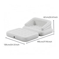 Inflatable Sofa Bed with Headboard Convertible Easy Setup Inflatable Couch for Outdoor, Indoor