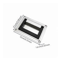 Folding Recessed Handle Easy to Install Recessed Pull Handle Zinc Alloy Flush Mounted Pull For