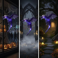 Inflatable Dragon with LED Halloween Hanging Dragon Decorations Lighted Outdoor for Yard, Haunted House