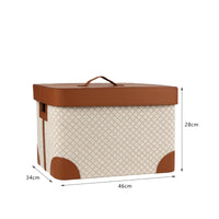 Rectangular Lidded Basket Top Handle Lidded Storage Box Dustproof Lid Rectangular Storage Box for Laundry Room