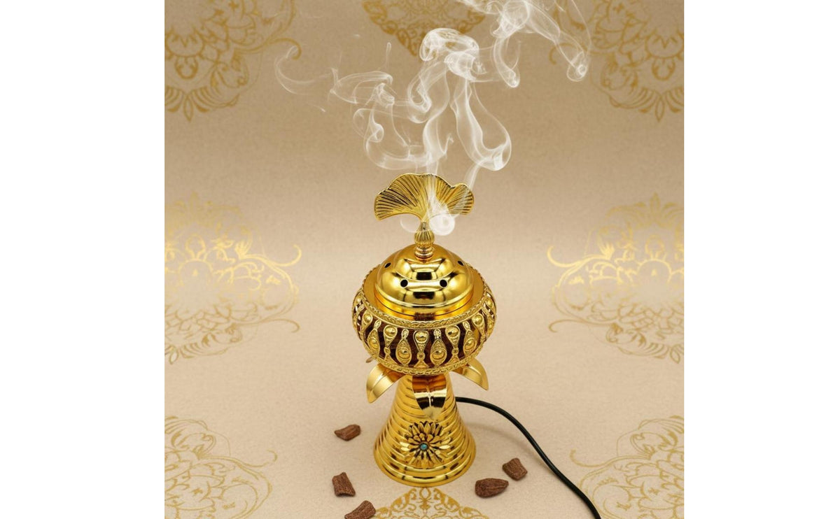 Electric Incense Burner Metal Arabic Design Incense Burner Decorative