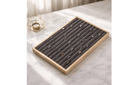 Velvet Jewelry Tray Shallow Rectangular Jewelry Tray Accessory Organizer Scratch Protection Storage Elegant Appearance