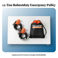12 Ton Capacity Winch Snatch Block Forged Steel Construction Rugged-Road Snatch Block Rotatable Design Heavy Duty Recovery Pulley Universal Fit for Rugged-Roaders, Tractor Operators, Rescue Personnel, Emergency Situations