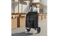 Aluminum Shopping Cart Lightweight Portable Grocery Trolley Easy to Fold for Market