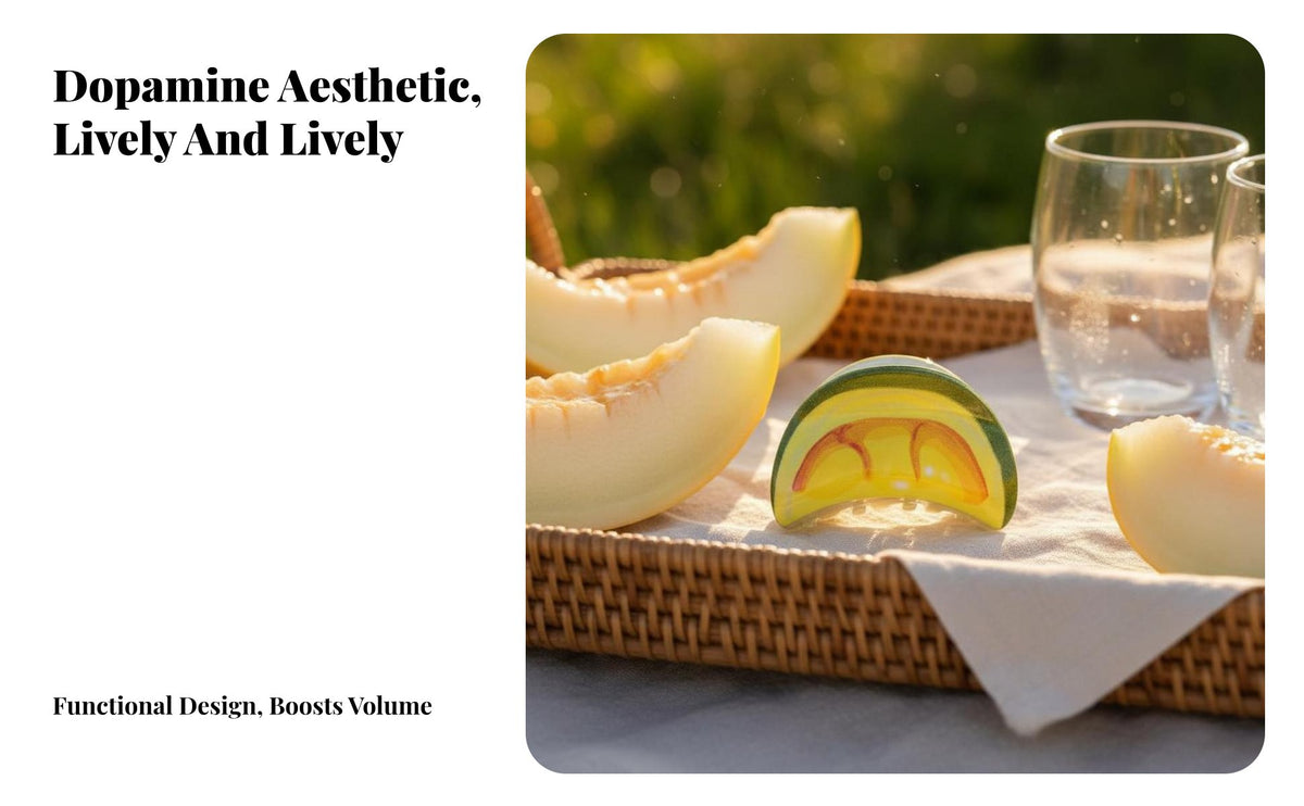 Fruit Hair Grip Clamp Sweet Design Cute Fruit Jaw Clamp Lemon Pattern Jaw Clamp Colorful for Teenagers, Parties