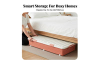 Rolling Storage container with casters Underbed Container low-height Design Household Organizer for Homeowners, College Students, Under Bed, Bedroom, Closet