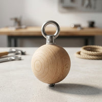 Beech Wood Pull-up Grip Ball Hanging Wooden Grip Ball Portable Grips Easy to Install for Home Gym