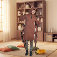 Roach Costume One-Piece Design Roach Jumpsuit Versatile Wear Jumpsuit for Men, Adults, Halloween, Parties
