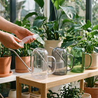 Long Spout Watering Can for Indoor Outdoor Plants, Stainless Steel or ABS Plastic