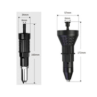 Upper Drive Interface Drill Mounted Rivet Head Ribbed Grip Cordless Drill Rivet Head