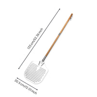 Pizza Peel with Wooden Handle Perforated Pizza Peel Detachable for Kitchen