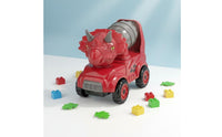 4 Pieces No Batteries Required Dinosaur Engineering Vehicle Toys Movable Parts Dinosaur Construction Vehicle Rounded Rounded Edges Friction Powered Construction Cars Sturdy for Children, Preschoolers, Toddlers, Outdoor Play, Sandbox