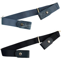 2 Pieces No Buckle Belt Comfortable Elastic Belt Waistband Hassleunrestricted Lightweight for Children, Daily Wear, Travel