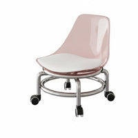 360-Degree Swivel Low Rolling Stool Back Support Low-Profile Caster Chair Floor Protection Mobile Seating Easy Installation for Office Workers, Salon Team, Living Room, Playroom, Workshop, Garage