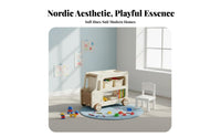 Rolling Changing Table Mobile with Wheels Storage Trolley Sturdy Frame
