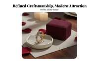Couples Matching Band Long-Lasting Material Matching Couple Rings Polished