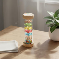 Wooden Rain Child-Centered Influenced Rain Rattle Soothing Raindrop Sounds Rainfall Rattle Shaker for Infants, Young Children, Classroom