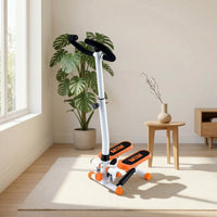 Compact Mini Stepper with Handlebar Space-Saving Stepper with Handlebar Hydraulic Step Machine Stable for Beginners