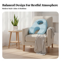 Contoured Memory Foam Prone Pillow Open Design Prone Sleeping Headrest Rounded Edges