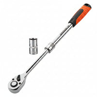 72-Tooth Telescopic Ratchet Wrench with Adjustable Handle Anti-Slip Telescopic Ratchet Wrench Heavy Duty for Diyers