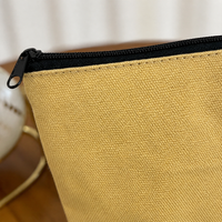 Canvas Cosmetic Bag, Zipper Makeup Pouch, Toiletry Bag for Travellers, Small Travel Makeup Bag for Gym, School & University