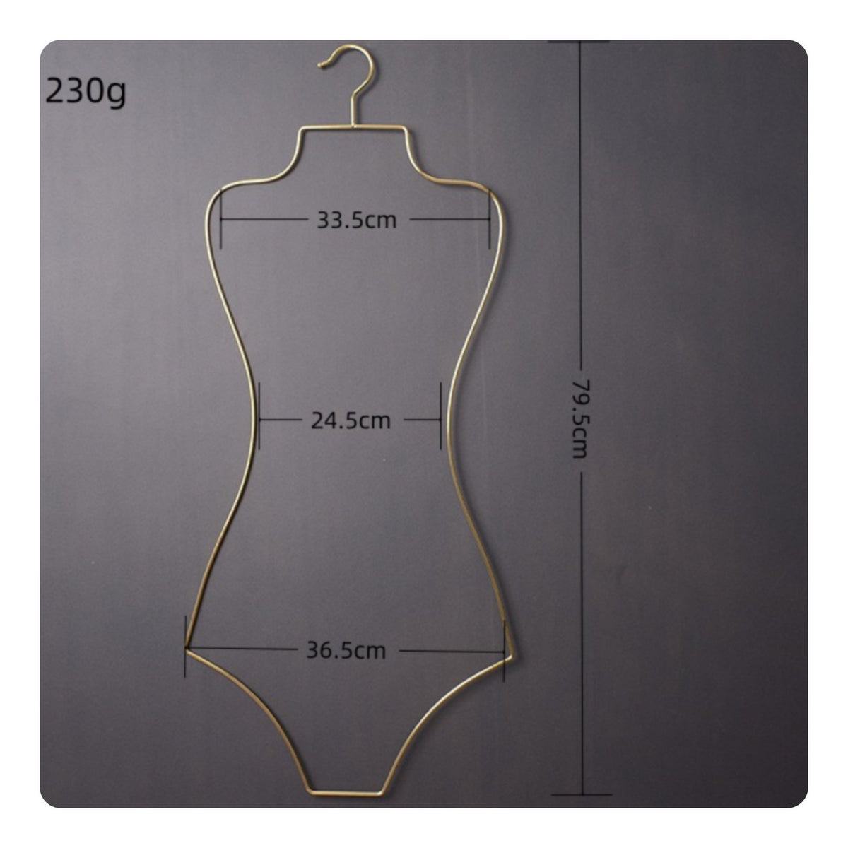 Golden Finish Bikini Display Hanger Sturdy Swimsuit Hanger Elegant Design for Boutique Owners, Beach Shop, Showroom