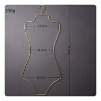 Golden Finish Bikini Display Hanger Sturdy Swimsuit Hanger Elegant Design for Boutique Owners, Beach Shop, Showroom