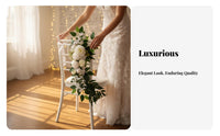 Wedding Arch Flower Long-Lasting Silk Material Wedding Arch Flowers Artificial Flower Swag Handmade Faux Floral Row Reusable