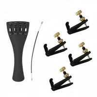 Long-Lasting Carbon Fiber Violin Tailpiece Strong Violin Tailpiece with 4 Fine Tuners Elegant Design Musical Instrument Accessory for Violinists