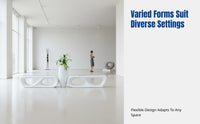 Fiberglass Bench, Modern Public Seating, Creative Art Shape, Commercial Lounge Chair