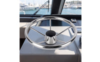 Marine Steering Wheel Stainless Steel Boat Steering Wheel Polished for Helm Station