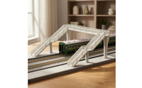 Miniature Model Overpass with Stairways Assembled Pedestrian Overpass for Train Stations