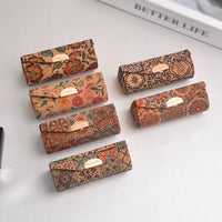 Lipstick Case with Mirror Textured Travel Case with Mirror Mini Lipstick Box for Jet-Setters