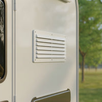 Rectangular RV Vent Cover with Screws Weatherproof Louvered Exhaust Grille Weather-Resistant Louvered Vent Cover Easy to Install for Recreational Vehicle Builders