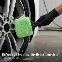 Car Wheel Brush Dense Bristles Wheel Cleaning Brush Versatile Hanging Hole Design