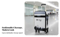 Combination Lock Graphic Print Suitcase Reinforced Telescopic Handle Trolley Case Lightweight Design Rolling Luggage High Load-Bearing for Travelers, Vacationers, Business Professionals, Vacations, Vacation, Airport, Weekend Getaways