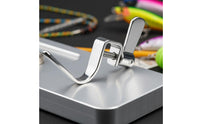 Stainless Steel Clamp-on Rod Hook Curved Arm Side-Mounted Hook Adjustable Universal
