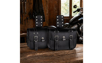 Water-Repellent Motorcycle Saddlebags Retro Motorcycle Side Bags Black Side Luggage Saddlebags Stable for Motorcyclists