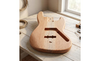 Jazz-Type Bass Body Planed Wood Glued for Luthier