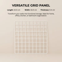Wall Mounted Wire Basket Organizer for Kitchen Storage and Bathroom No Drill Installation Iron Mesh Design