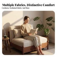 Multifunctional Design transformable Sleeper Sofa with Storage Foldable Pull-extendable Sleeper with Storage Chaise Modern Minimalist design Living Room Furniture Space-Saving for Apartment Dwellers, Families, Homeowners, attic, Den