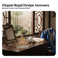 Chinese Regal Avian Crown Handmade Bridal Regal Avian Headdress Ancient Design Traditional Chinese Attire Hair Jewelry Set for Brides, Women