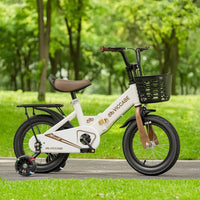 Adjustable Folding Cycle with Training Wheels Compact Children Cycle with Training Wheels Beginner-Friendly Foldable Bike with Basket Child's-Sized for Beginners, Park, Neighborhood