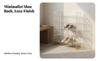 Multi-Tier Shoe Rack Space Saving Modern Shoe Shelf Easy Assembly Multi-Tier Storage Rack for Homeowners, Apartment Dwellers, Bedroom, Hallway, Closet