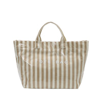 Waterproof Striped Tote Bag Easy to Clean Transparent Striped Handbag Lightweight Large Capacity Jelly Bag Versatile for Beach, Shopping, Travel
