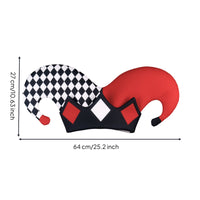 Fool Hat Eye-Catching Fool Hat with Curved Protuberances Multicolor Costume Headpiece for Adults
