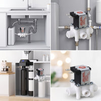 Waste Water Solenoid Valve 24V Wastewater Solenoid Valve Adjustable Quick Connect for DIYers, Under-Sink Plumbing