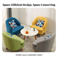 Space-Saving Compact Upholstered Armchair Removable and Washable Cover Single Sofa High-Resilience Cushion Indoor Furniture Multiple Color Options for Apartment Dwellers, Young Adults, Small Areas, Living Room, Home Office, Reading Nook
